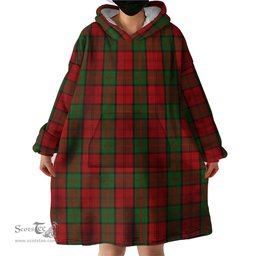 Scottish Dunbar Clan Tartan Snuggie Hoodie Plaid Wearable Blanket Hoodie