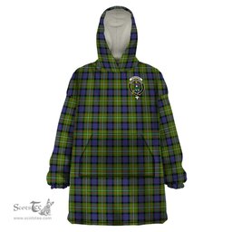 Scottish Ferguson Modern Clan Family Crest Tartan Snuggie Hoodie Plaid Wearable Blanket Hoodie