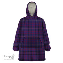 Scottish Dundonald Clan Tartan Snuggie Hoodie Plaid Wearable Blanket Hoodie