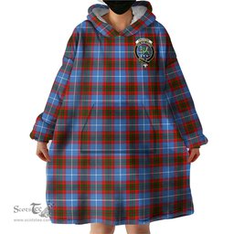 Scottish Crichton Clan Family Crest Tartan Snuggie Hoodie Plaid Wearable Blanket Hoodie