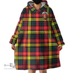 Scottish Dewar Clan Family Crest Tartan Snuggie Hoodie Plaid Wearable Blanket Hoodie