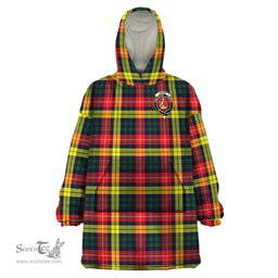 Scottish Dewar Clan Family Crest Tartan Snuggie Hoodie Plaid Wearable Blanket Hoodie