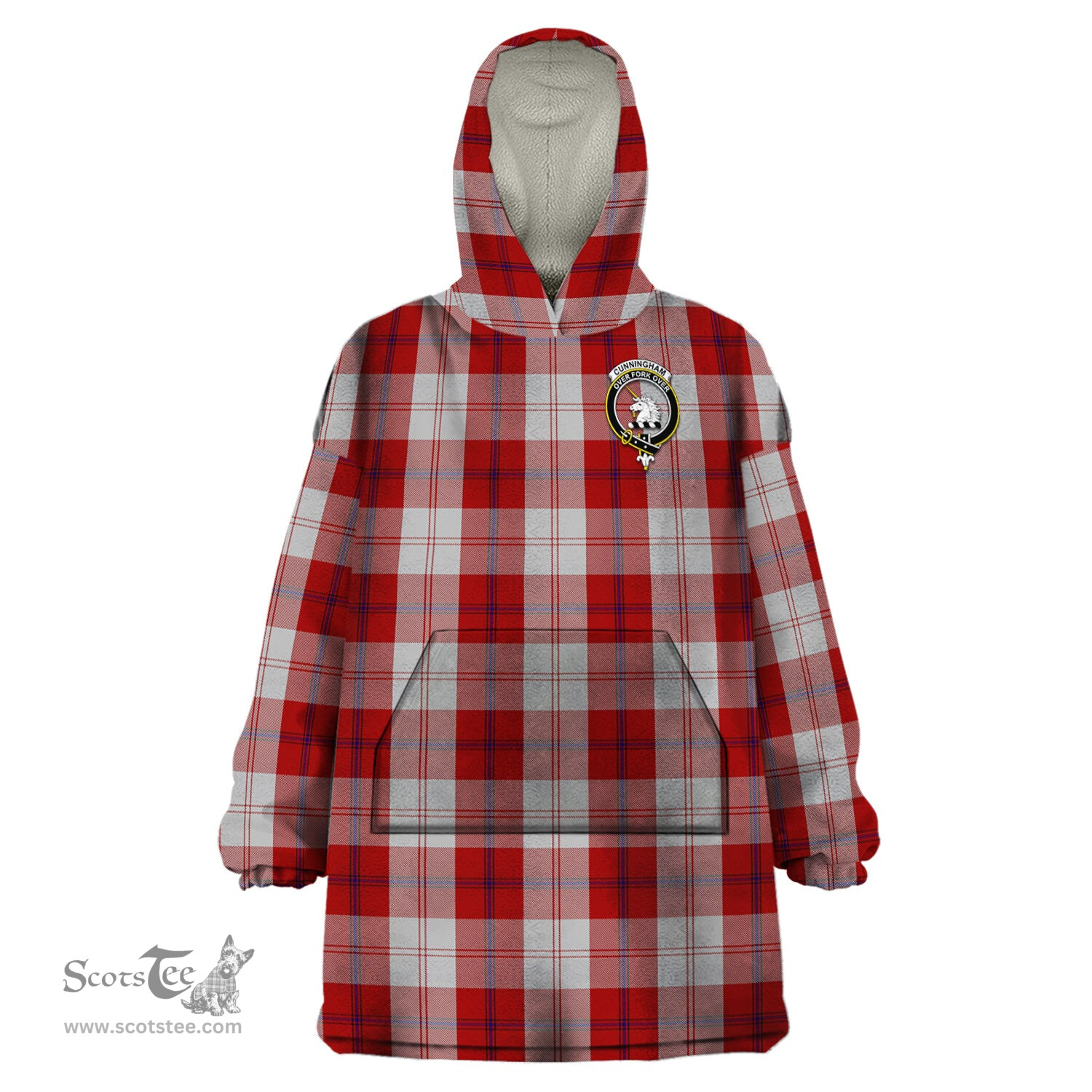 Scottish Cunningham Dress Clan Family Crest Tartan Snuggie Hoodie Plaid Wearable Blanket Hoodie