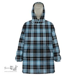 Scottish Clark Ancient Clan Tartan Snuggie Hoodie Plaid Wearable Blanket Hoodie