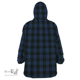 Scottish Clergy Blue Clan Tartan Snuggie Hoodie Plaid Wearable Blanket Hoodie