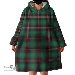 Scottish Chisholm Hunting Ancient Clan Tartan Snuggie Hoodie Plaid Wearable Blanket Hoodie
