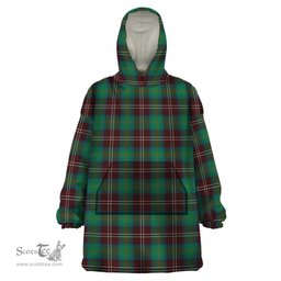 Scottish Chisholm Hunting Ancient Clan Tartan Snuggie Hoodie Plaid Wearable Blanket Hoodie