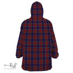Scottish Clark Red Clan Family Crest Tartan Snuggie Hoodie Plaid Wearable Blanket Hoodie