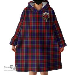 Scottish Clark Red Clan Family Crest Tartan Snuggie Hoodie Plaid Wearable Blanket Hoodie
