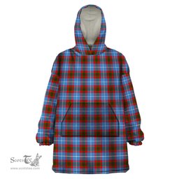 Scottish Crichton Clan Tartan Snuggie Hoodie Plaid Wearable Blanket Hoodie