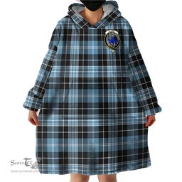 Scottish Clark (Lion) Ancient Clan Family Crest Tartan Snuggie Hoodie Plaid Wearable Blanket Hoodie