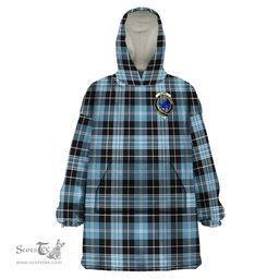 Scottish Clark (Lion) Ancient Clan Family Crest Tartan Snuggie Hoodie Plaid Wearable Blanket Hoodie