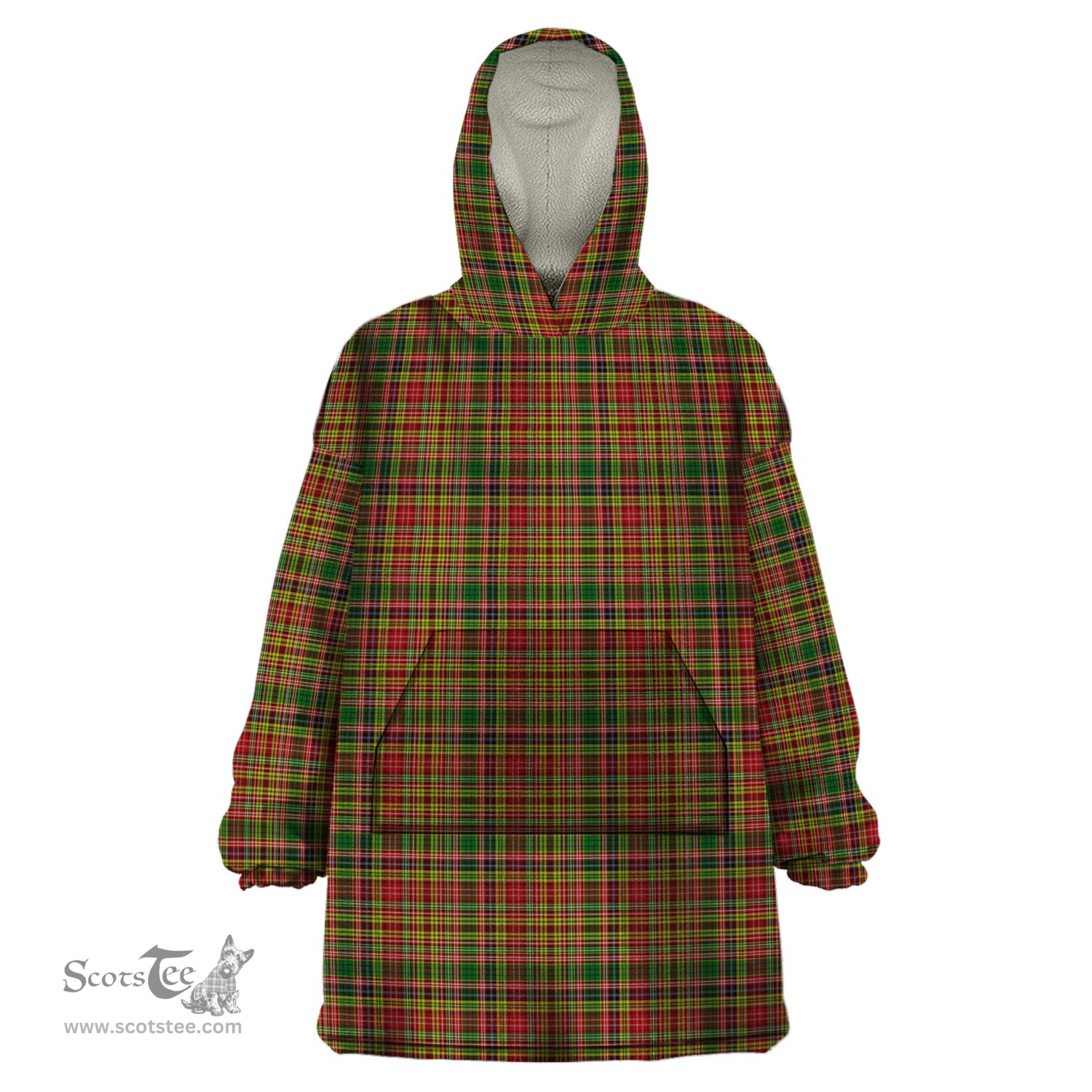 Scottish Drummond of Strathallan Clan Tartan Snuggie Hoodie Plaid Wearable Blanket Hoodie