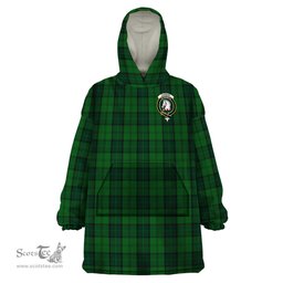 Scottish Dunbar Hunting Clan Family Crest Tartan Snuggie Hoodie Plaid Wearable Blanket Hoodie
