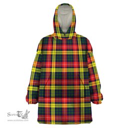 Scottish Dewar Clan Tartan Snuggie Hoodie Plaid Wearable Blanket Hoodie