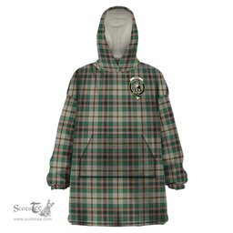Scottish Craig Ancient Clan Family Crest Tartan Snuggie Hoodie Plaid Wearable Blanket Hoodie