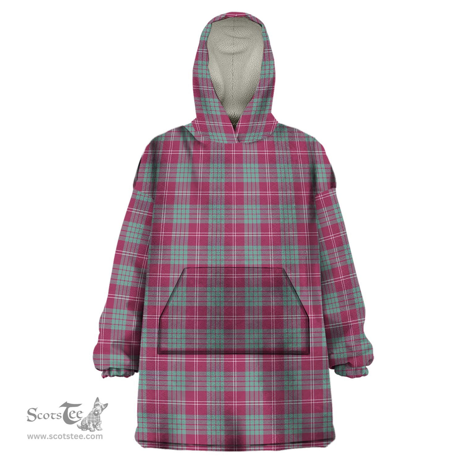 Scottish Crawford Ancient of NewZealand Clan Tartan Snuggie Hoodie Plaid Wearable Blanket Hoodie