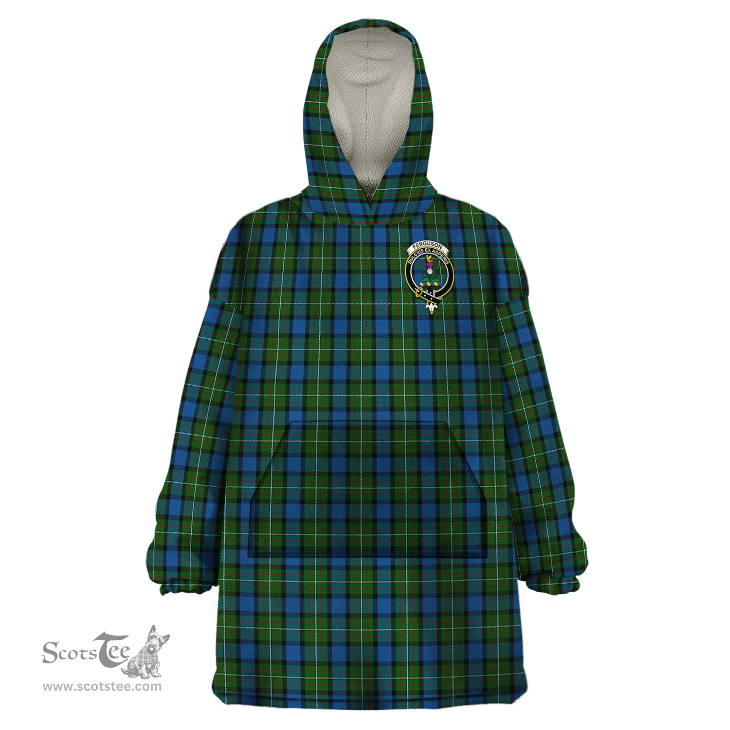 Scottish Ferguson of Atholl Clan Family Crest Tartan Snuggie Hoodie Plaid Wearable Blanket Hoodie