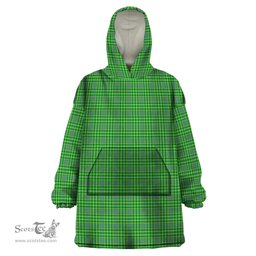 Scottish Currie Clan Tartan Snuggie Hoodie Plaid Wearable Blanket Hoodie