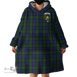 Scottish Dundas Clan Family Crest Tartan Snuggie Hoodie Plaid Wearable Blanket Hoodie