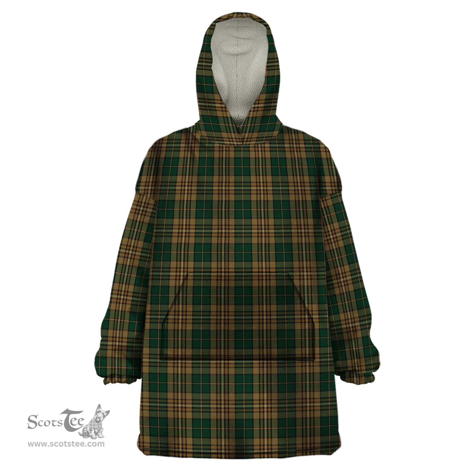 Scottish Fitzsimmons Clan Tartan Snuggie Hoodie Plaid Wearable Blanket Hoodie