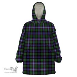 Scottish Galbraith Modern Clan Tartan Snuggie Hoodie Plaid Wearable Blanket Hoodie
