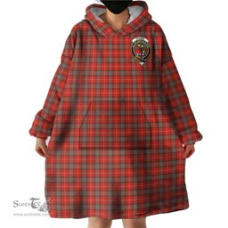 Scottish Fraser Weathered Clan Family Crest Tartan Snuggie Hoodie Plaid Wearable Blanket Hoodie
