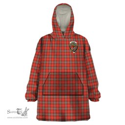 Scottish Fraser Weathered Clan Family Crest Tartan Snuggie Hoodie Plaid Wearable Blanket Hoodie