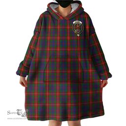 Scottish Fraser of Lovat Clan Family Crest Tartan Snuggie Hoodie Plaid Wearable Blanket Hoodie