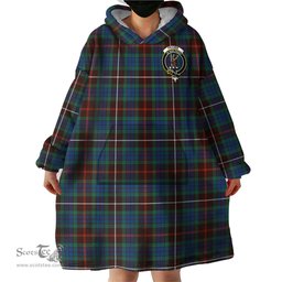 Scottish Fraser Hunting Ancient Clan Family Crest Tartan Snuggie Hoodie Plaid Wearable Blanket Hoodie