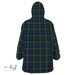 Scottish Forbes Clan Family Crest Tartan Snuggie Hoodie Plaid Wearable Blanket Hoodie