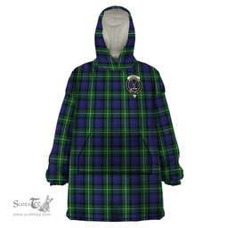 Scottish Forbes Clan Family Crest Tartan Snuggie Hoodie Plaid Wearable Blanket Hoodie