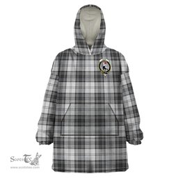 Scottish Glen Clan Family Crest Tartan Snuggie Hoodie Plaid Wearable Blanket Hoodie