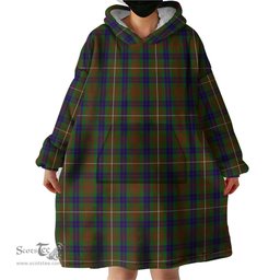 Scottish Fraser Hunting Clan Tartan Snuggie Hoodie Plaid Wearable Blanket Hoodie