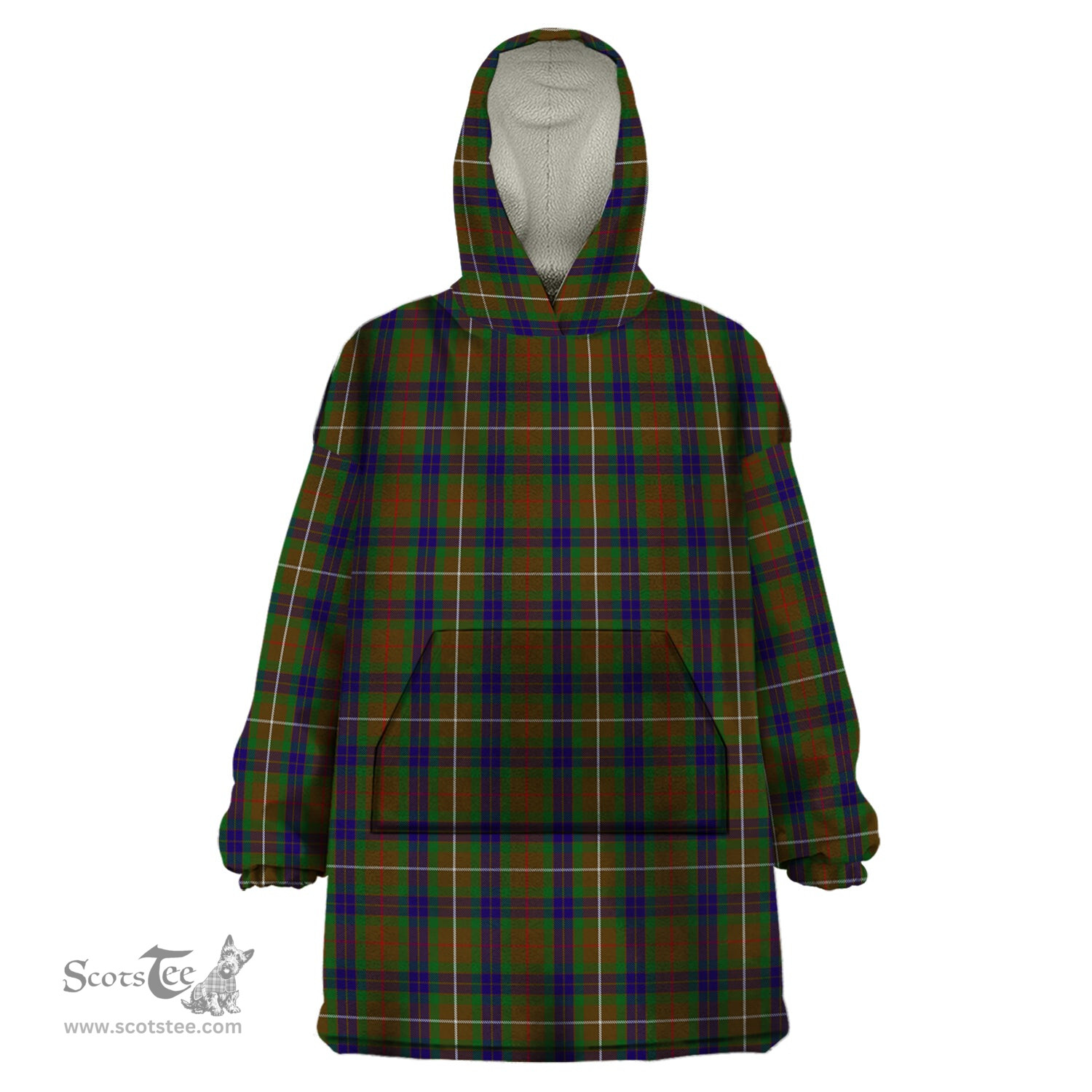 Scottish Fraser Hunting Clan Tartan Snuggie Hoodie Plaid Wearable Blanket Hoodie