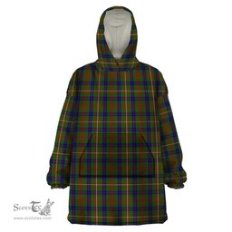Scottish Fraser Hunting Clan Tartan Snuggie Hoodie Plaid Wearable Blanket Hoodie
