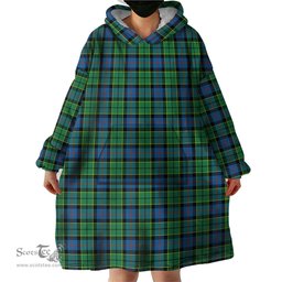 Scottish Forsyth Ancient Clan Tartan Snuggie Hoodie Plaid Wearable Blanket Hoodie