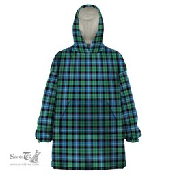 Scottish Galbraith Ancient Clan Tartan Snuggie Hoodie Plaid Wearable Blanket Hoodie
