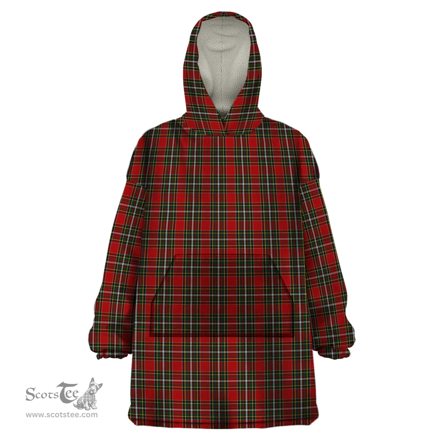 Scottish Gillespie Clan Tartan Snuggie Hoodie Plaid Wearable Blanket Hoodie