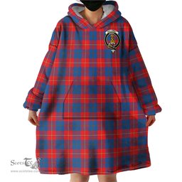Scottish Galloway Red Clan Family Crest Tartan Snuggie Hoodie Plaid Wearable Blanket Hoodie