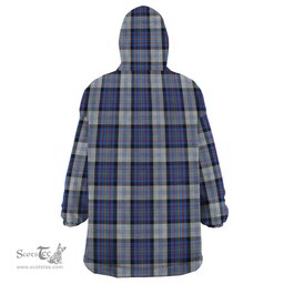 Scottish Gillies Dress Blue Clan Tartan Snuggie Hoodie Plaid Wearable Blanket Hoodie