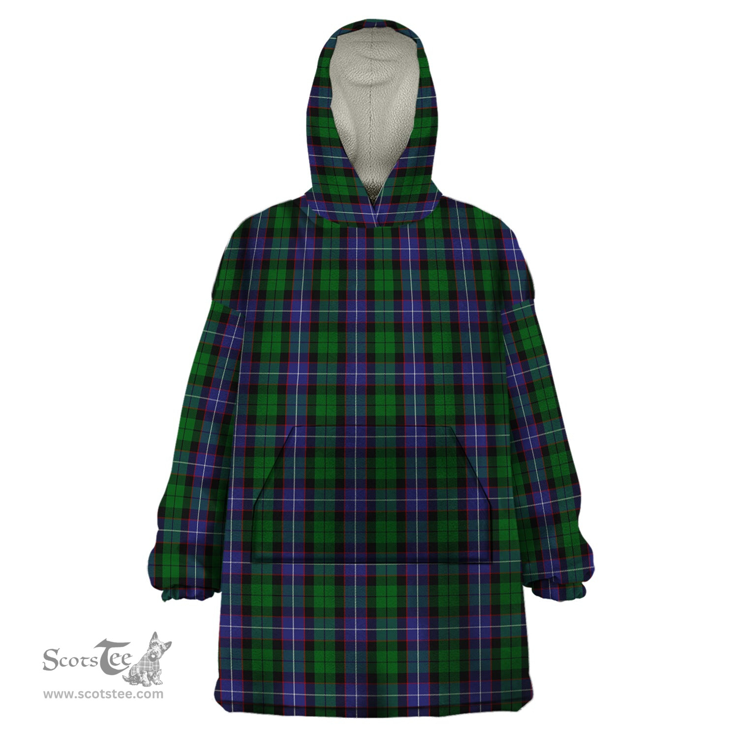 Scottish Galbraith Clan Tartan Snuggie Hoodie Plaid Wearable Blanket Hoodie