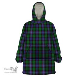 Scottish Galbraith Clan Tartan Snuggie Hoodie Plaid Wearable Blanket Hoodie