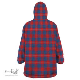 Scottish Galloway Red Clan Tartan Snuggie Hoodie Plaid Wearable Blanket Hoodie