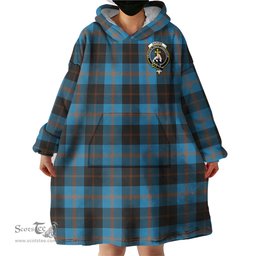 Scottish Garden Clan Family Crest Tartan Snuggie Hoodie Plaid Wearable Blanket Hoodie
