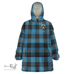 Scottish Garden Clan Family Crest Tartan Snuggie Hoodie Plaid Wearable Blanket Hoodie