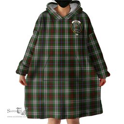 Scottish Fraser Hunting Dress Clan Family Crest Tartan Snuggie Hoodie Plaid Wearable Blanket Hoodie