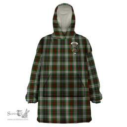 Scottish Fraser Hunting Dress Clan Family Crest Tartan Snuggie Hoodie Plaid Wearable Blanket Hoodie