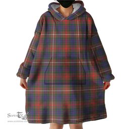 Scottish Fraser Hunting Modern Clan Tartan Snuggie Hoodie Plaid Wearable Blanket Hoodie
