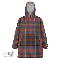 Scottish Fraser Hunting Modern Clan Tartan Snuggie Hoodie Plaid Wearable Blanket Hoodie